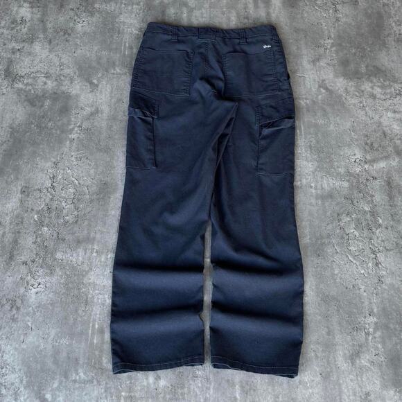 Vintage Y2K Carhartt Style Faded Blue Cargo Workwear Utility Pants - Picture 2 of 3